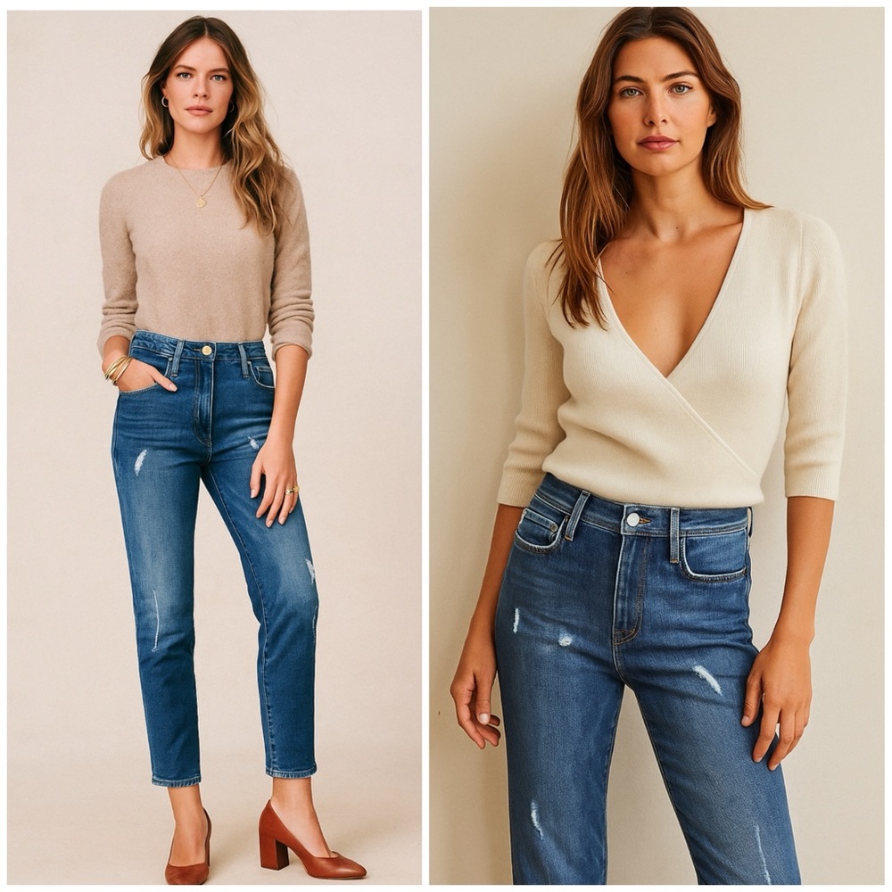 🌟 FRAME Denim Le Nouveau Straight Leg Crop Jeans Waltham Womens 27